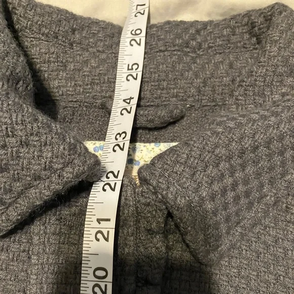Decree- Peplum Woven Jacket Gray women’s Large - Picture 12 of 13